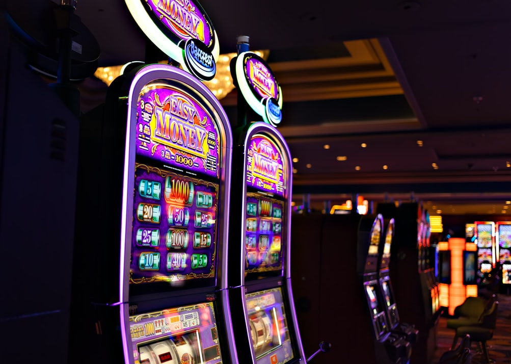 large slot machines in a casino